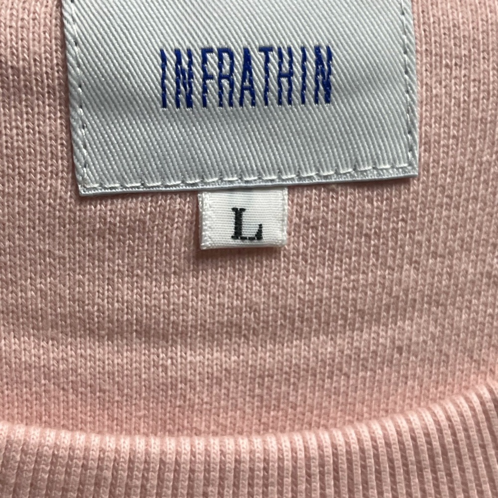 NWOT! 2 for 1 ! INFRATHIN Oversized Sweatshirts Pink and Blue w/Avocado 🥑 Logo - Picture 6 of 8